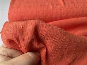 Creppet viscose - dobby og støvet orange